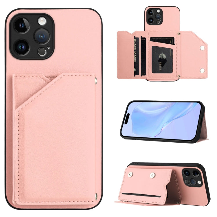Skin Feel Four Card Slots Phone Case with Wrist Strap, For iPhone 7 / 8 / SE 2020 2022, For iPhone 13 Pro Max, For iPhone 13 Pro, For iPhone 13, For iPhone 13 mini, For iPhone 12, For iPhone 12 Pro Max, For iPhone 12 Pro