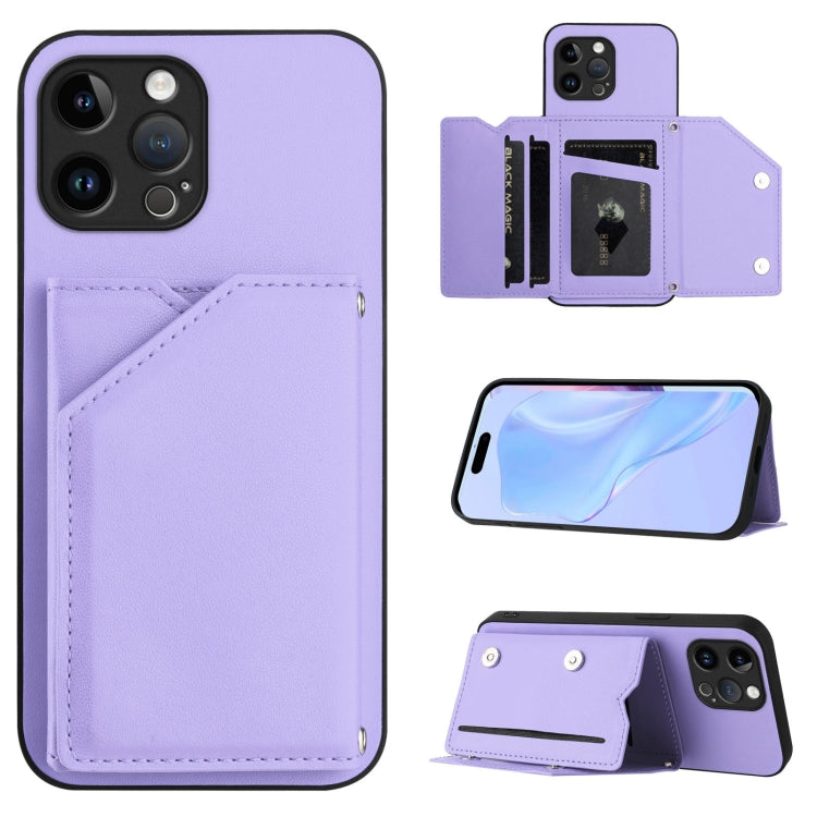 Skin Feel Four Card Slots Phone Case with Wrist Strap, For iPhone 7 / 8 / SE 2020 2022, For iPhone 13 Pro Max, For iPhone 13 Pro, For iPhone 13, For iPhone 13 mini, For iPhone 12, For iPhone 12 Pro Max, For iPhone 12 Pro