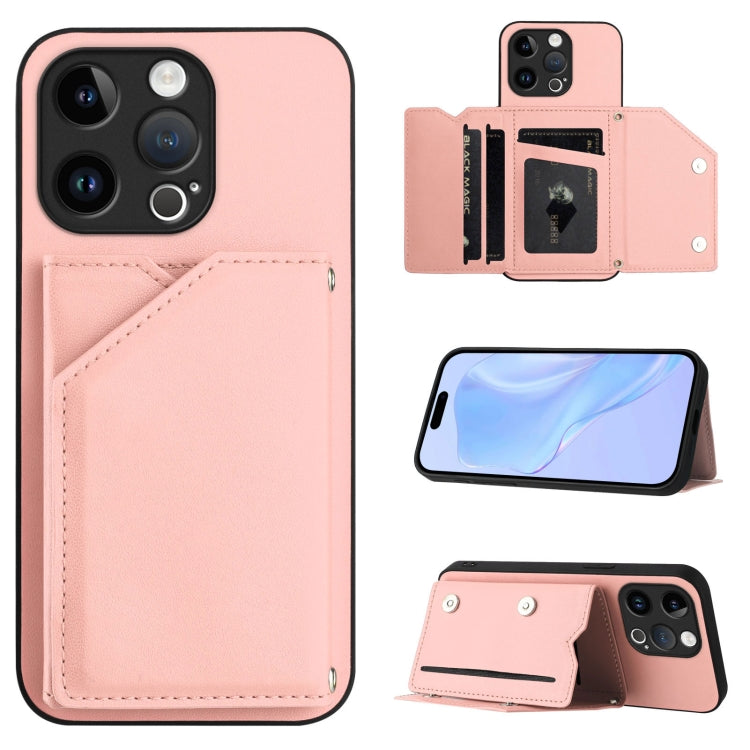 Skin Feel Four Card Slots Phone Case with Wrist Strap, For iPhone 7 / 8 / SE 2020 2022, For iPhone 13 Pro Max, For iPhone 13 Pro, For iPhone 13, For iPhone 13 mini, For iPhone 12, For iPhone 12 Pro Max, For iPhone 12 Pro