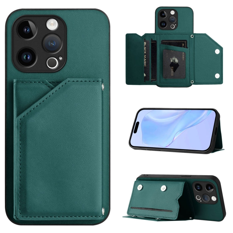 Skin Feel Four Card Slots Phone Case with Wrist Strap, For iPhone 7 / 8 / SE 2020 2022, For iPhone 13 Pro Max, For iPhone 13 Pro, For iPhone 13, For iPhone 13 mini, For iPhone 12, For iPhone 12 Pro Max, For iPhone 12 Pro