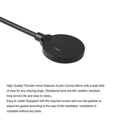 Par de espelhos retrovisores multifuncionais ajustáveis ​​para guiador de bicicleta de montanha/motocicleta elétrica, MB-MR027