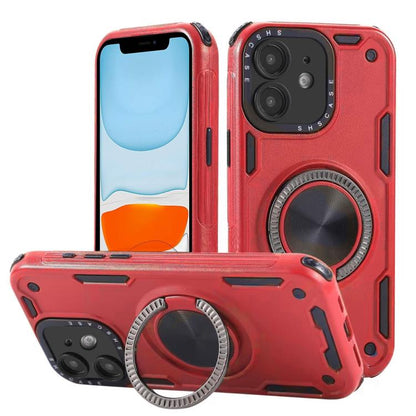 Three-core Mecha 360 Degree Rotation Magnetic Holder Phone Case, For iPhone 12, For iPhone 12 Pro, For iPhone 11