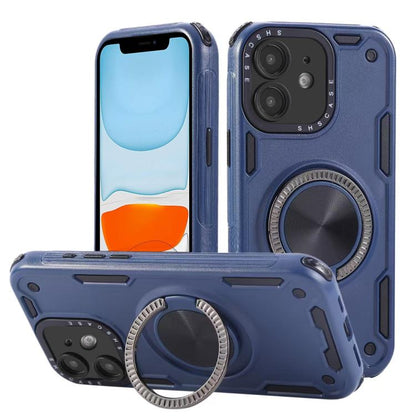 Three-core Mecha 360 Degree Rotation Magnetic Holder Phone Case, For iPhone 12, For iPhone 12 Pro, For iPhone 11