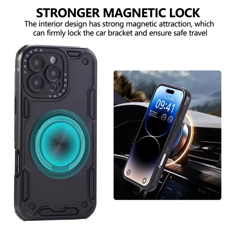Three-core Mecha 360 Degree Rotation Magnetic Holder Phone Case, For iPhone 12, For iPhone 12 Pro, For iPhone 11