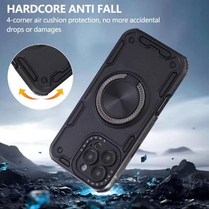 Three-core Mecha 360 Degree Rotation Magnetic Holder Phone Case, For iPhone 12, For iPhone 12 Pro, For iPhone 11