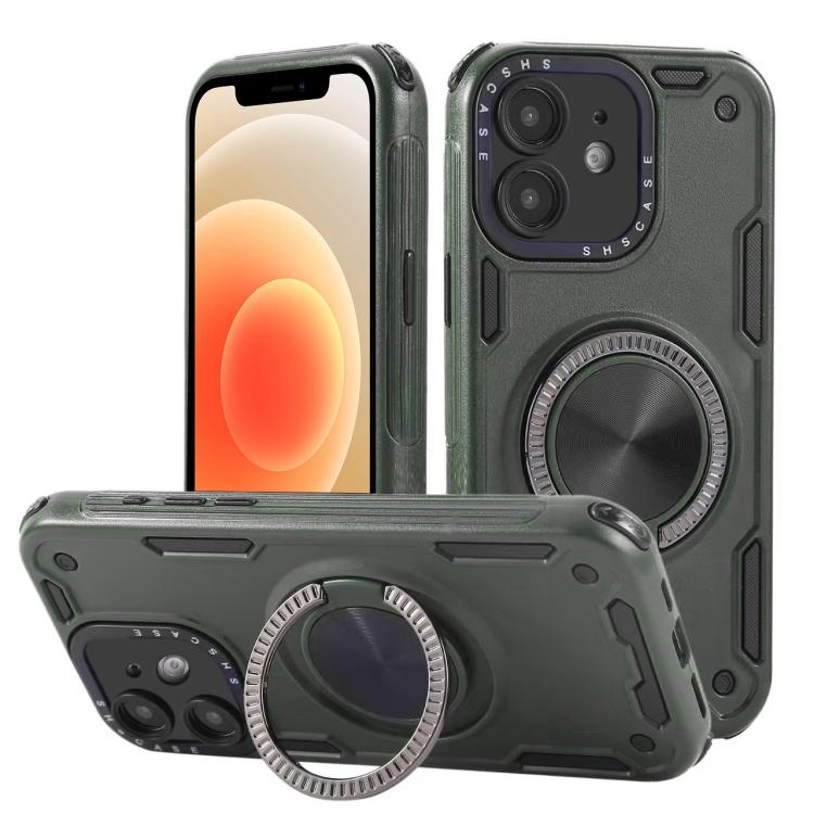 Three-core Mecha 360 Degree Rotation Magnetic Holder Phone Case, For iPhone 12, For iPhone 12 Pro, For iPhone 11