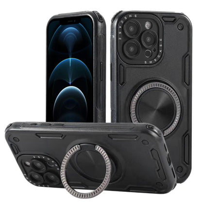 Three-core Mecha 360 Degree Rotation Magnetic Holder Phone Case, For iPhone 12, For iPhone 12 Pro, For iPhone 11