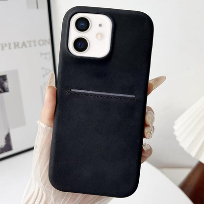 Skin Feel Sheepskin Card Slot Phone Case, For iPhone 12 / 12 Pro, For iPhone 12 Pro Max