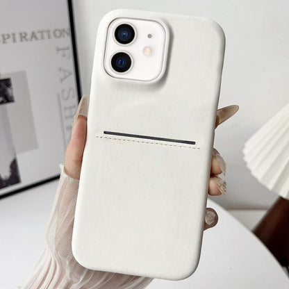 Skin Feel Sheepskin Card Slot Phone Case, For iPhone 12 / 12 Pro, For iPhone 12 Pro Max