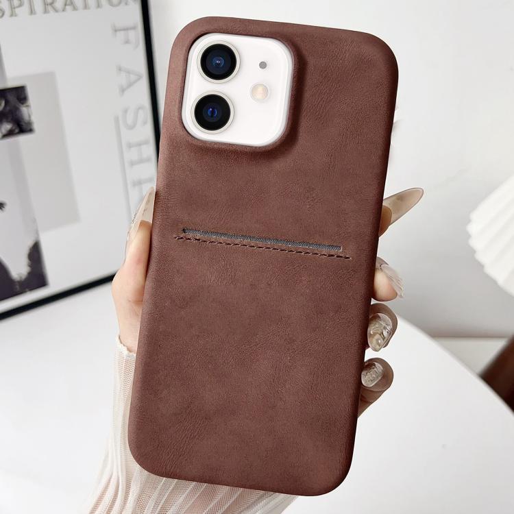 Skin Feel Sheepskin Card Slot Phone Case, For iPhone 12 / 12 Pro, For iPhone 12 Pro Max
