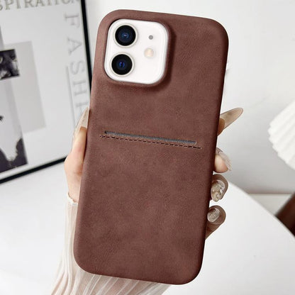 Skin Feel Sheepskin Card Slot Phone Case, For iPhone 12 / 12 Pro, For iPhone 12 Pro Max