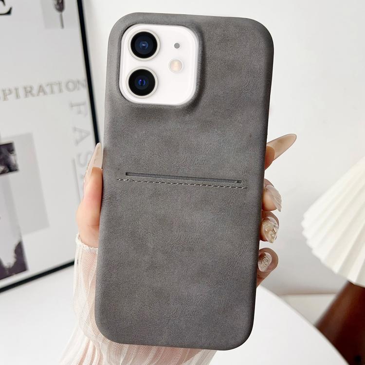 Skin Feel Sheepskin Card Slot Phone Case, For iPhone 12 / 12 Pro, For iPhone 12 Pro Max