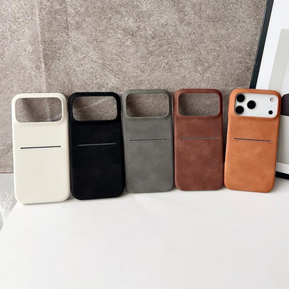 Skin Feel Sheepskin Card Slot Phone Case, For iPhone 12 / 12 Pro, For iPhone 12 Pro Max