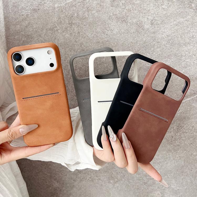 Skin Feel Sheepskin Card Slot Phone Case, For iPhone 12 / 12 Pro, For iPhone 12 Pro Max