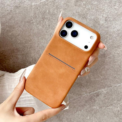 Skin Feel Sheepskin Card Slot Phone Case, For iPhone 12 / 12 Pro, For iPhone 12 Pro Max