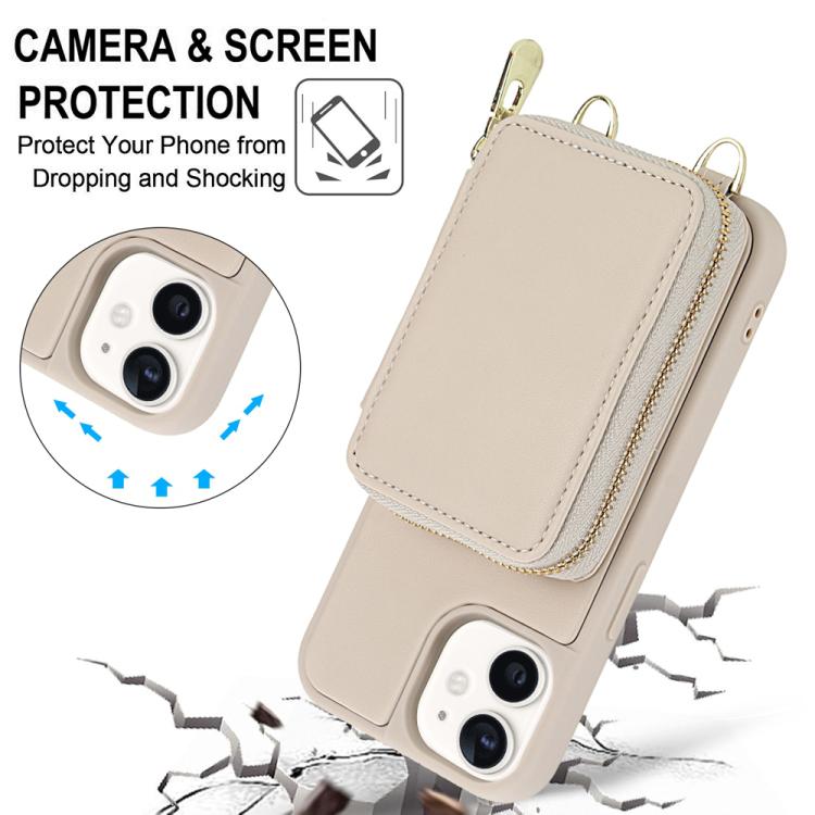 Crossbody Zipper RFID Card Bag Phone Case, For iPhone 12 / 12 Pro, For iPhone 12 Pro Max, For iPhone 11 Pro Max, For iPhone 11, For iPhone 11 Pro