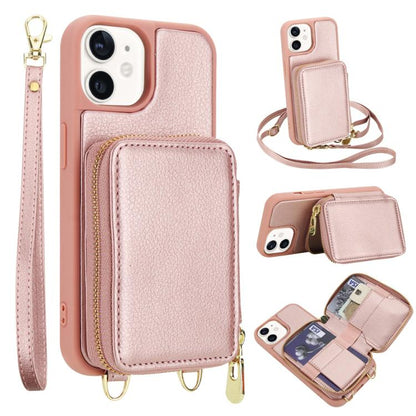 Crossbody Zipper RFID Card Bag Phone Case, For iPhone 12 / 12 Pro, For iPhone 12 Pro Max, For iPhone 11 Pro Max, For iPhone 11, For iPhone 11 Pro