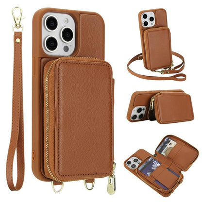Crossbody Zipper RFID Card Bag Phone Case, For iPhone 12 / 12 Pro, For iPhone 12 Pro Max, For iPhone 11 Pro Max, For iPhone 11, For iPhone 11 Pro
