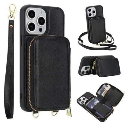 Crossbody Zipper RFID Card Bag Phone Case, For iPhone 12 / 12 Pro, For iPhone 12 Pro Max, For iPhone 11 Pro Max, For iPhone 11, For iPhone 11 Pro