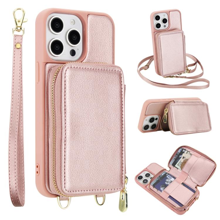 Crossbody Zipper RFID Card Bag Phone Case, For iPhone 12 / 12 Pro, For iPhone 12 Pro Max, For iPhone 11 Pro Max, For iPhone 11, For iPhone 11 Pro