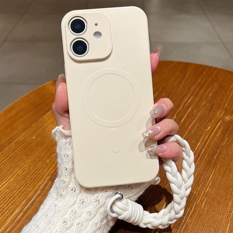 Solid Color Liquid Silicone Magnetic Phone Case with Lanyard, For iPhone 11, For iPhone 11 Pro