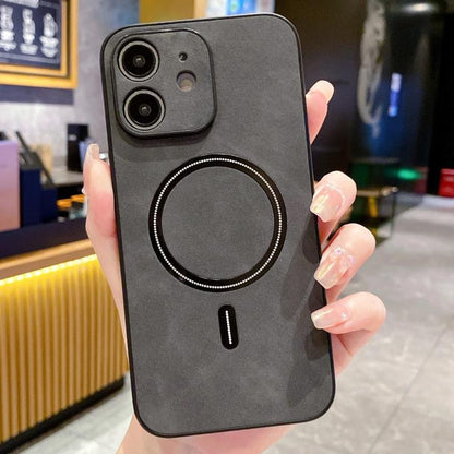 Lambskin Faux Leather Magnetic Phone Case, For iPhone 11, For iPhone 11 Pro