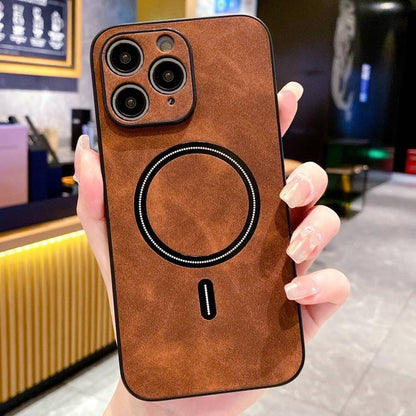 Lambskin Faux Leather Magnetic Phone Case, For iPhone 11, For iPhone 11 Pro
