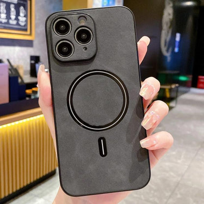 Lambskin Faux Leather Magnetic Phone Case, For iPhone 11, For iPhone 11 Pro