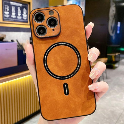 Lambskin Faux Leather Magnetic Phone Case, For iPhone 11, For iPhone 11 Pro