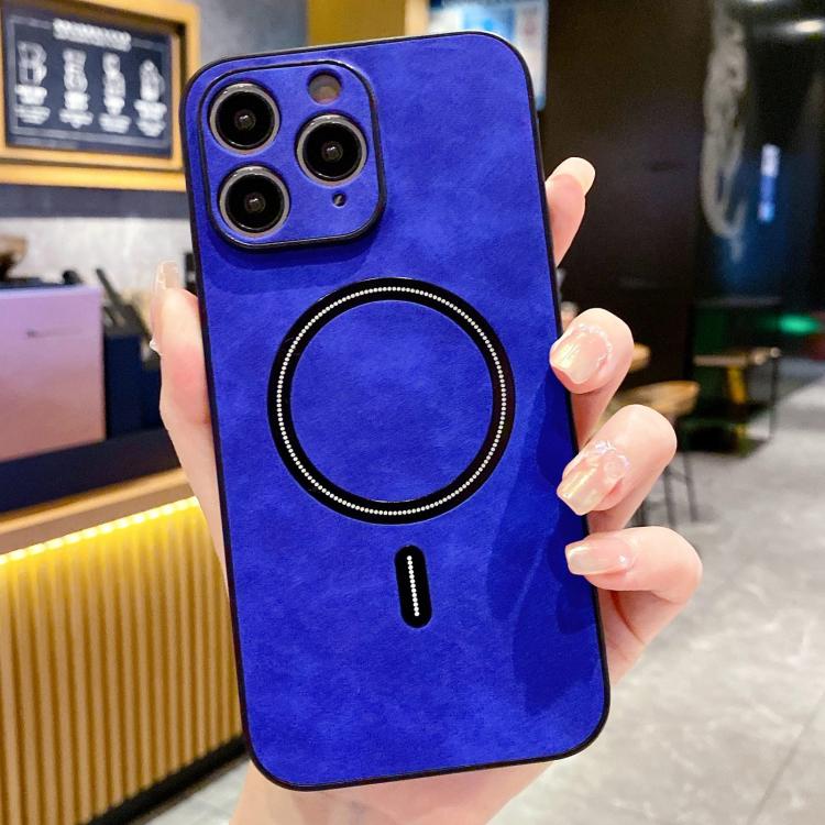 Lambskin Faux Leather Magnetic Phone Case, For iPhone 11, For iPhone 11 Pro