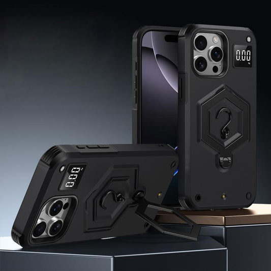 Hexagon Armor Magnetic Holder Weighing Scale Phone Case, For iPhone 12 / 12 Pro, For iPhone 11 Pro Max, For iPhone 11