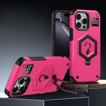 Hexagon Armor Magnetic Holder Weighing Scale Phone Case, For iPhone 12 / 12 Pro, For iPhone 11 Pro Max, For iPhone 11