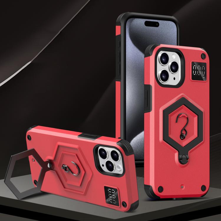 Hexagon Armor Magnetic Holder Weighing Scale Phone Case, For iPhone 12 / 12 Pro, For iPhone 11 Pro Max, For iPhone 11