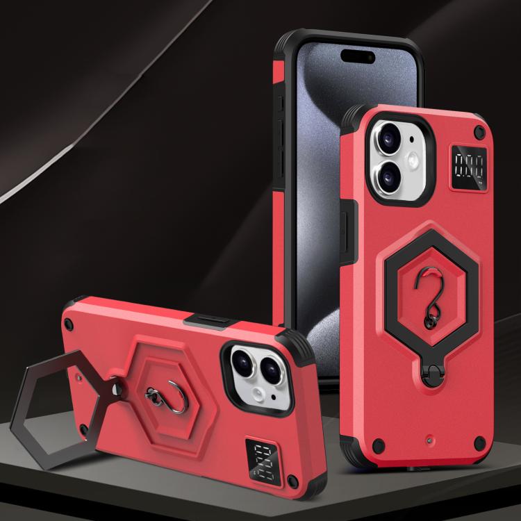 Hexagon Armor Magnetic Holder Weighing Scale Phone Case, For iPhone 12 / 12 Pro, For iPhone 11 Pro Max, For iPhone 11
