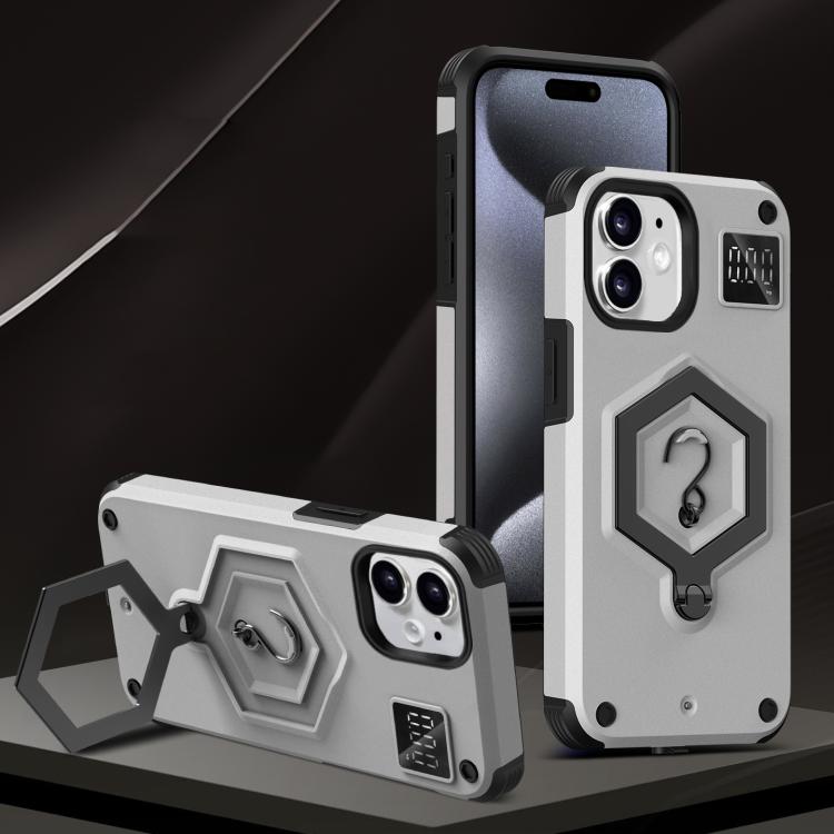 Hexagon Armor Magnetic Holder Weighing Scale Phone Case, For iPhone 12 / 12 Pro, For iPhone 11 Pro Max, For iPhone 11