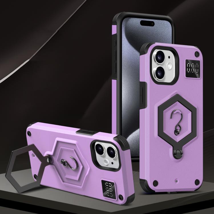Hexagon Armor Magnetic Holder Weighing Scale Phone Case, For iPhone 12 / 12 Pro, For iPhone 11 Pro Max, For iPhone 11