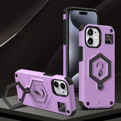 Hexagon Armor Magnetic Holder Weighing Scale Phone Case, For iPhone 12 / 12 Pro, For iPhone 11 Pro Max, For iPhone 11