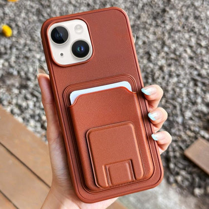 Square Folding Card Bag Holder Phone Case, For iPhone 13