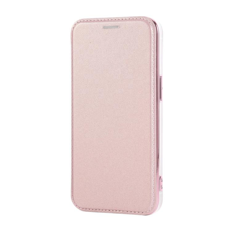 Ultra-thin Rotation Holder Magnetic Plating Vegan Leather Phone Case, For iPhone 12 / 12 Pro, For iPhone 12 Pro Max