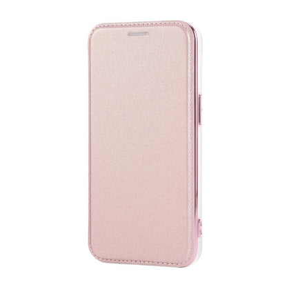 Ultra-thin Rotation Holder Magnetic Plating Vegan Leather Phone Case, For iPhone 12 / 12 Pro, For iPhone 12 Pro Max