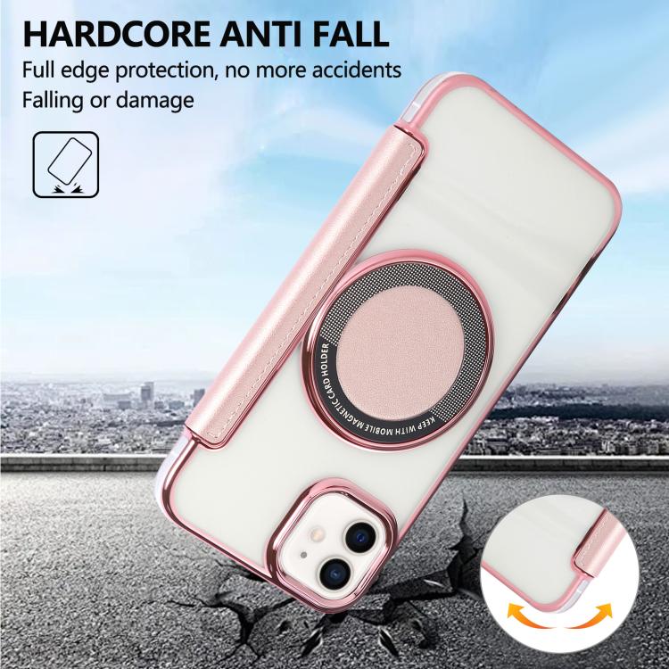 Ultra-thin Magnetic Plating Vegan Leather Phone Case, For iPhone 12 / 12 Pro, For iPhone 12 Pro Max