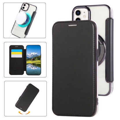 Ultra-thin Magnetic Plating Vegan Leather Phone Case, For iPhone 12 / 12 Pro, For iPhone 12 Pro Max