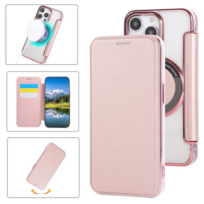 Ultra-thin Magnetic Plating Vegan Leather Phone Case, For iPhone 12 / 12 Pro, For iPhone 12 Pro Max