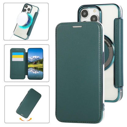 Ultra-thin Magnetic Plating Vegan Leather Phone Case, For iPhone 12 / 12 Pro, For iPhone 12 Pro Max