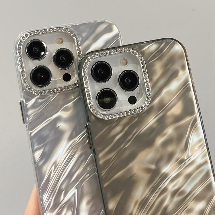 Rhinestone Lens Frame Wrinkled Design Phone Case, For iPhone 12, For iPhone 12 Pro Max, For iPhone 12 Pro, For iPhone 11