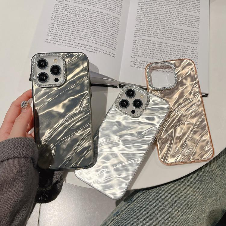 Rhinestone Lens Frame Wrinkled Design Phone Case, For iPhone 12, For iPhone 12 Pro Max, For iPhone 12 Pro, For iPhone 11