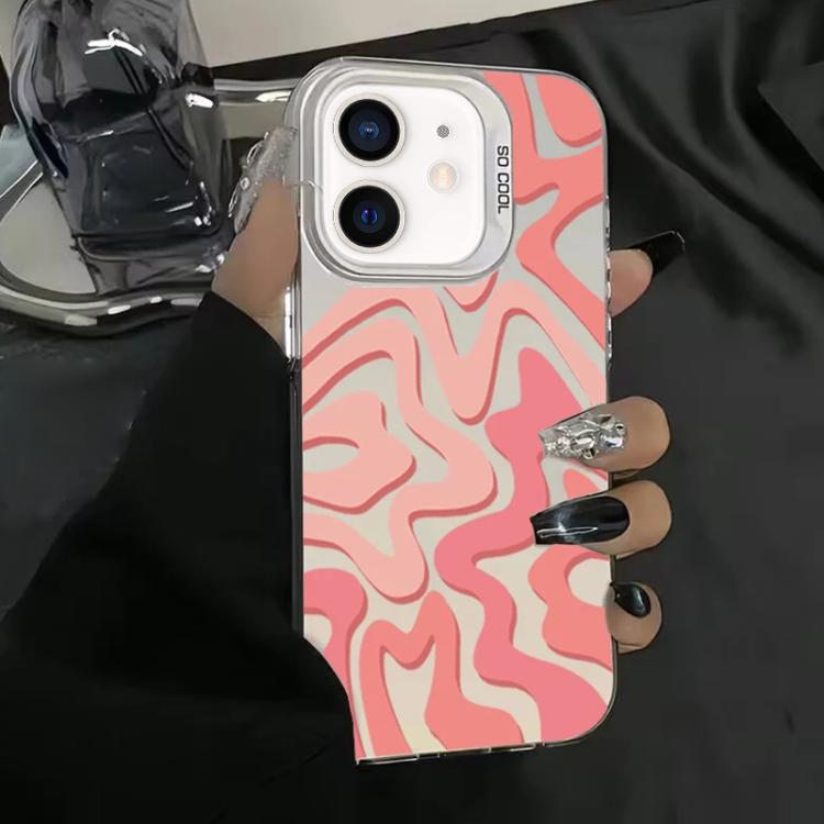 Wavy Stripes Pattern Frosted IMD 2-in-1 PC Phone Case, For iPhone 11, For iPhone 11 Pro, For iPhone X / XS, For iPhone XR, For iPhone XS Max, For iPhone 8 Plus / 7 Plus