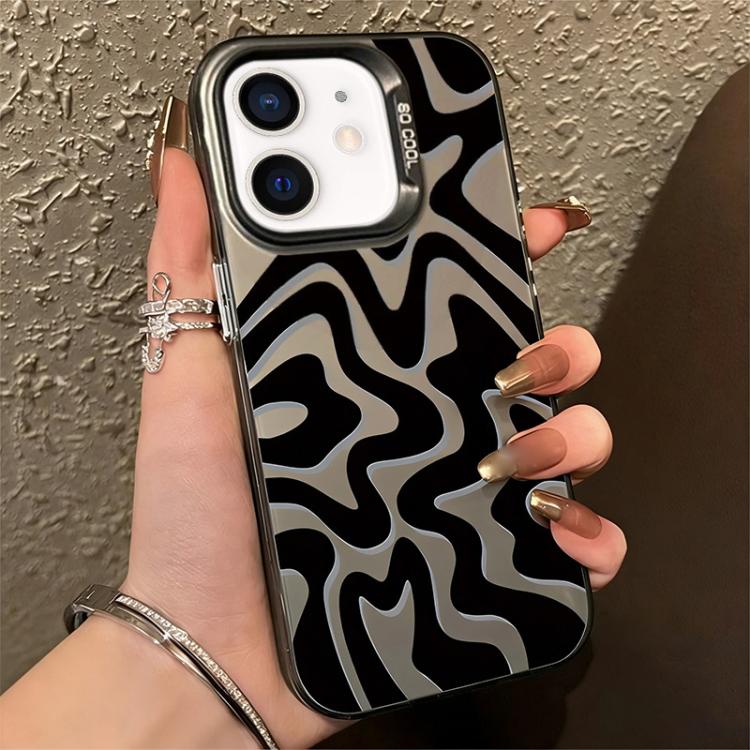 Wavy Stripes Pattern Frosted IMD 2-in-1 PC Phone Case, For iPhone 11, For iPhone 11 Pro, For iPhone X / XS, For iPhone XR, For iPhone XS Max, For iPhone 8 Plus / 7 Plus