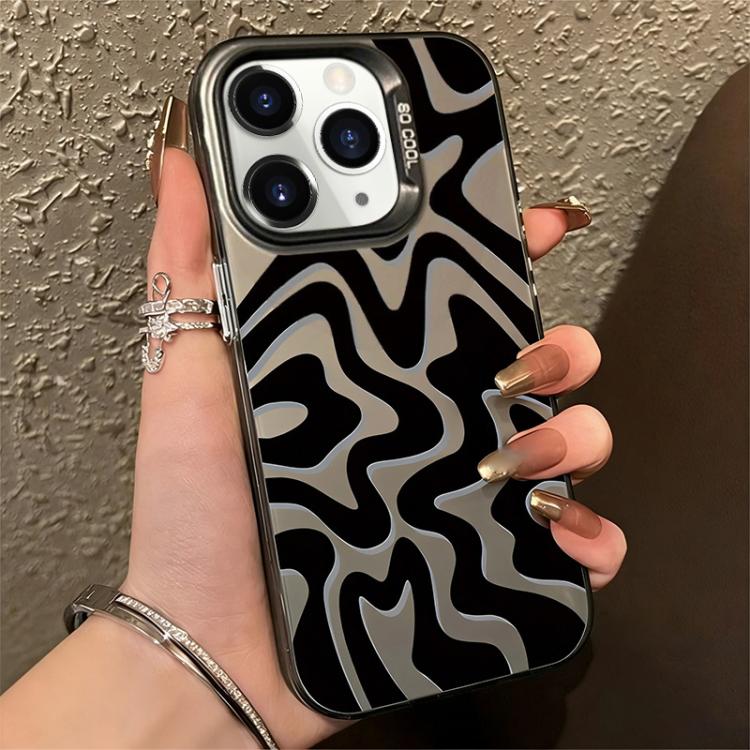 Wavy Stripes Pattern Frosted IMD 2-in-1 PC Phone Case, For iPhone 11, For iPhone 11 Pro, For iPhone X / XS, For iPhone XR, For iPhone XS Max, For iPhone 8 Plus / 7 Plus
