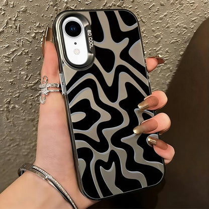 Wavy Stripes Pattern Frosted IMD 2-in-1 PC Phone Case, For iPhone 11, For iPhone 11 Pro, For iPhone X / XS, For iPhone XR, For iPhone XS Max, For iPhone 8 Plus / 7 Plus